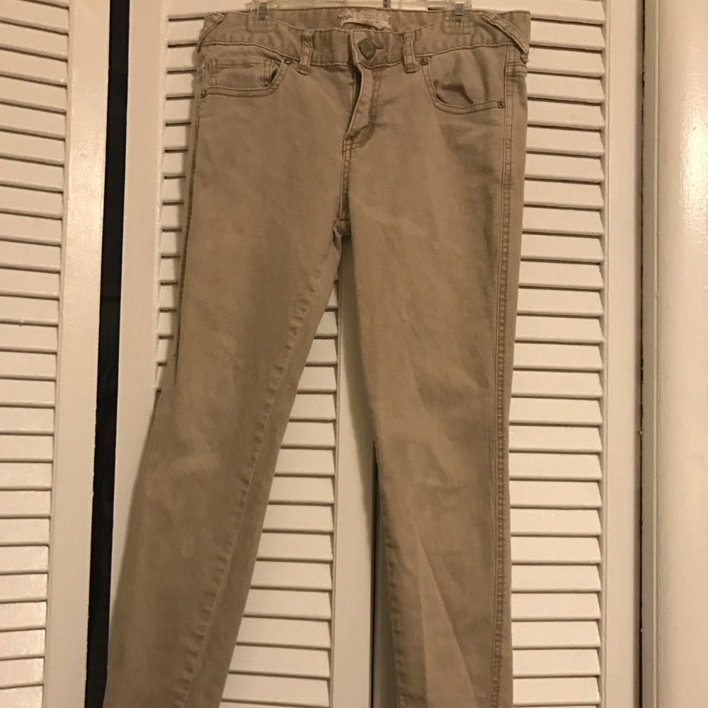 Lightly used tan Free People skinny jeans
